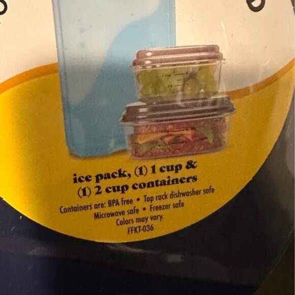 NEW Fit & Fresh Large Insulated Lunch Bag Tote- 2 Containers & XL Slim Ice Pack - Picture 5 of 10